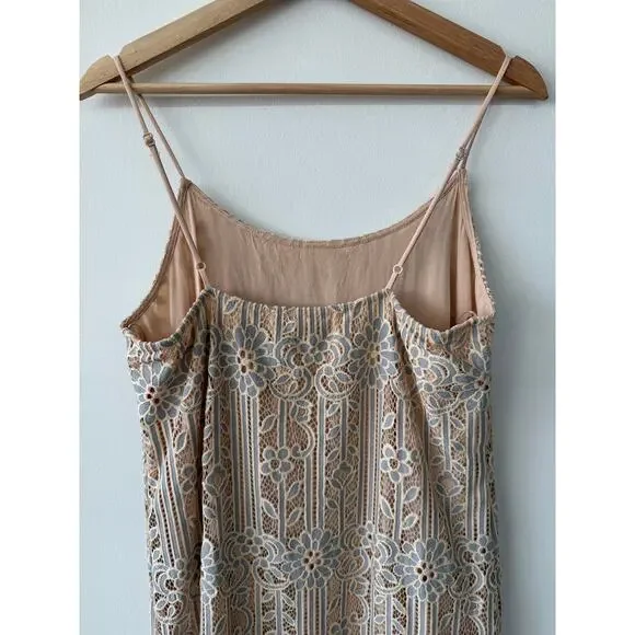 Anthropologie Eri + Ali Navy Lace Midi Dress – Romantic A-Line, Size S - Picture 9 of 12